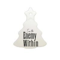 Democrat Kamala Harris Enemy Within Antitrump Left Wing Ceramic Tree Ornament