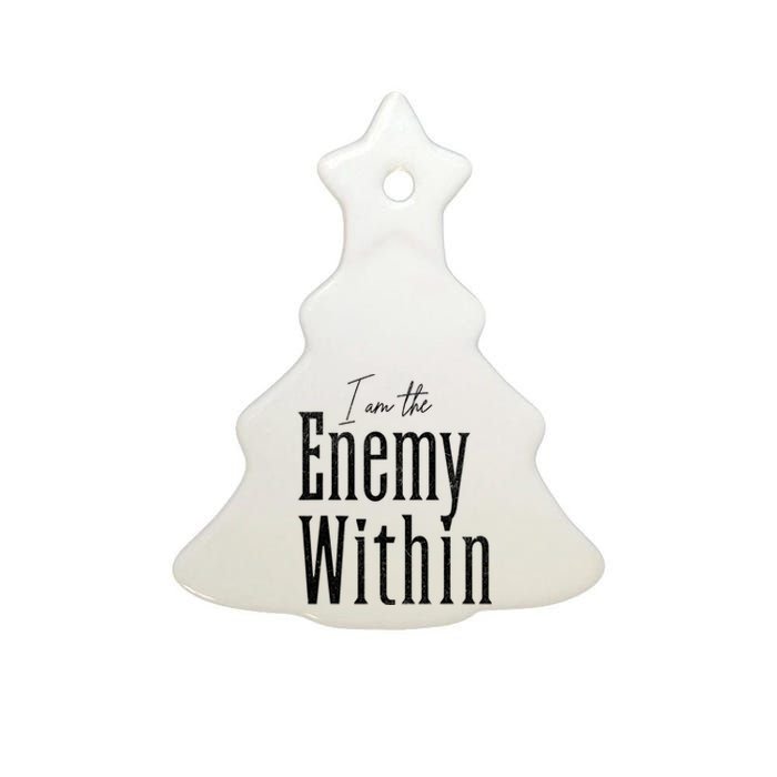 Democrat Kamala Harris Enemy Within Antitrump Left Wing Ceramic Tree Ornament