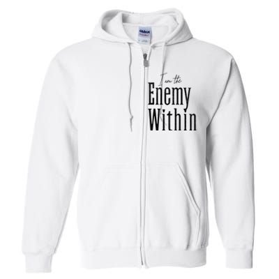 Democrat Kamala Harris Enemy Within Antitrump Left Wing Full Zip Hoodie