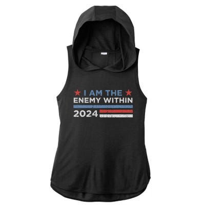 Democrat Kamala Harris Enemy Within Gift Ladies PosiCharge Tri-Blend Wicking Draft Hoodie Tank