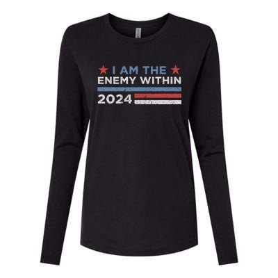 Democrat Kamala Harris Enemy Within Gift Womens Cotton Relaxed Long Sleeve T-Shirt