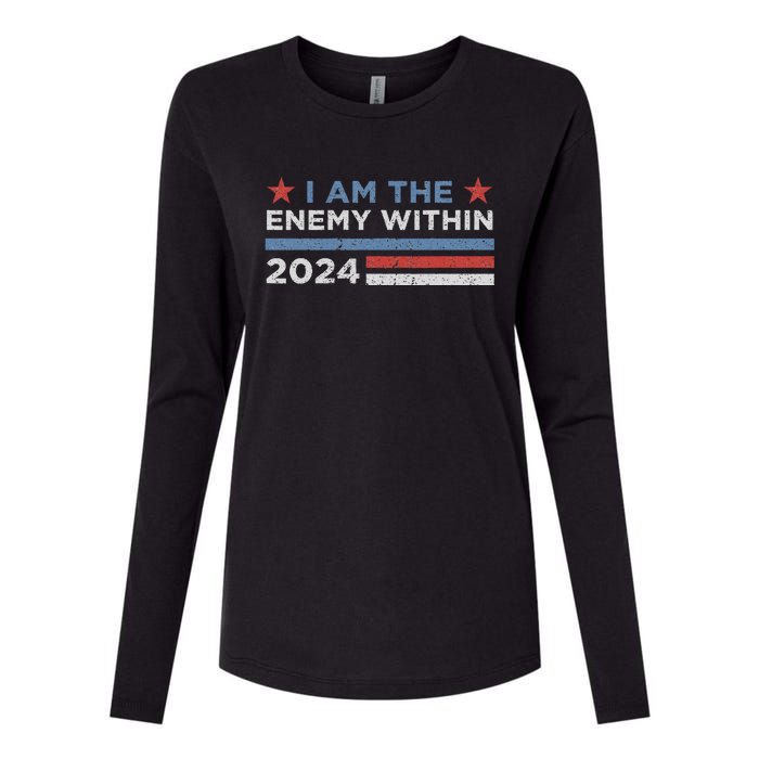 Democrat Kamala Harris Enemy Within Gift Womens Cotton Relaxed Long Sleeve T-Shirt