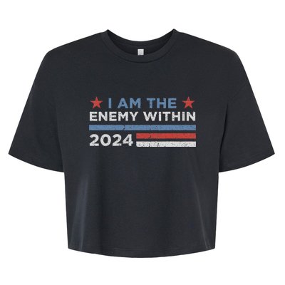 Democrat Kamala Harris Enemy Within Gift Bella+Canvas Jersey Crop Tee