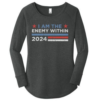 Democrat Kamala Harris Enemy Within Gift Women's Perfect Tri Tunic Long Sleeve Shirt