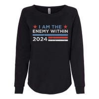 Democrat Kamala Harris Enemy Within Gift Womens California Wash Sweatshirt