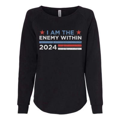 Democrat Kamala Harris Enemy Within Gift Womens California Wash Sweatshirt