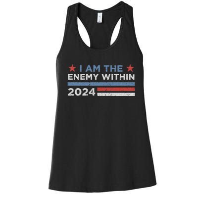 Democrat Kamala Harris Enemy Within Gift Women's Racerback Tank