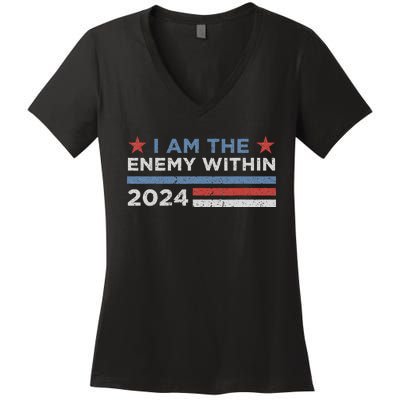 Democrat Kamala Harris Enemy Within Gift Women's V-Neck T-Shirt