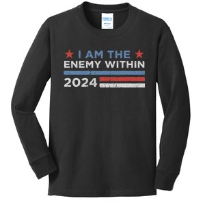 Democrat Kamala Harris Enemy Within Gift Kids Long Sleeve Shirt