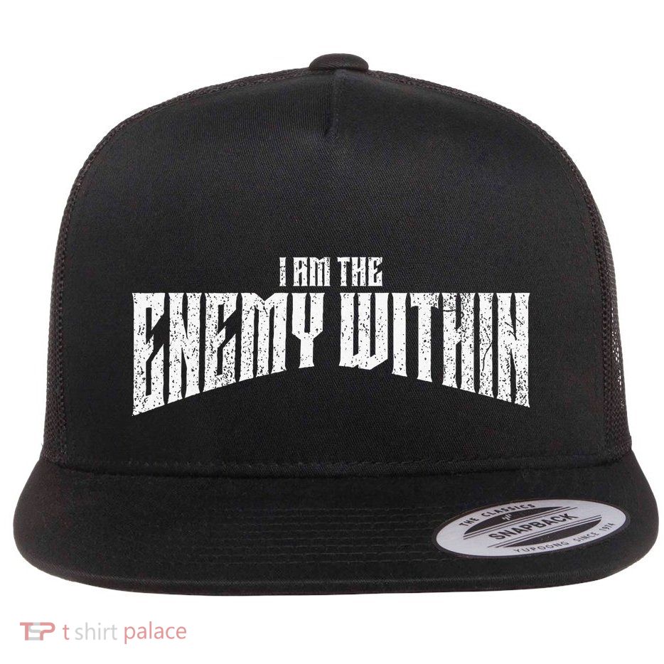 Democrat Kamala Harris Enemy Within Anti Trump Left Wing Flat Bill Trucker Hat