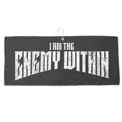 Democrat Kamala Harris Enemy Within Anti Trump Left Wing Large Microfiber Waffle Golf Towel