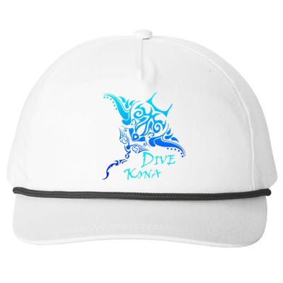 Dive Kona Hawaii Tribal Stingray Polynesian Tattoo Snapback Five-Panel Rope Hat