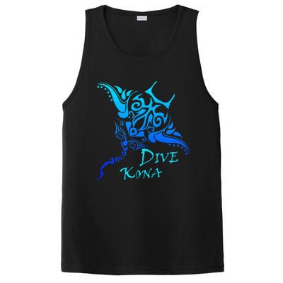 Dive Kona Hawaii Tribal Stingray Polynesian Tattoo PosiCharge Competitor Tank