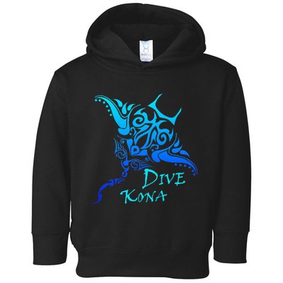 Dive Kona Hawaii Tribal Stingray Polynesian Tattoo Toddler Hoodie