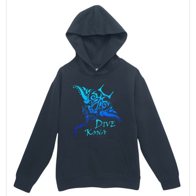 Dive Kona Hawaii Tribal Stingray Polynesian Tattoo Urban Pullover Hoodie