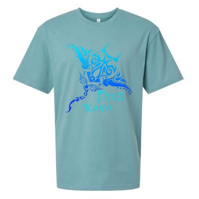 Dive Kona Hawaii Tribal Stingray Polynesian Tattoo Sueded Cloud Jersey T-Shirt