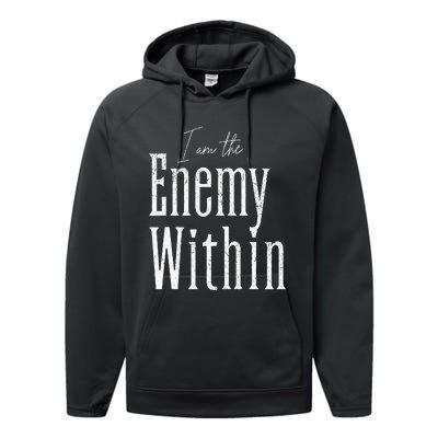 Democrat Kamala Harris Enemy Within Anti Trump Left Wing Performance Fleece Hoodie