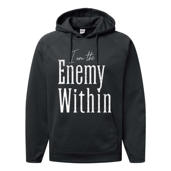 Democrat Kamala Harris Enemy Within Anti Trump Left Wing Performance Fleece Hoodie