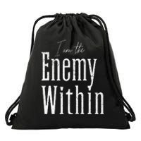 Democrat Kamala Harris Enemy Within Anti Trump Left Wing Drawstring Bag