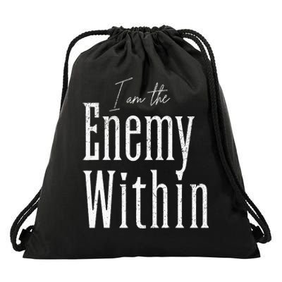 Democrat Kamala Harris Enemy Within Anti Trump Left Wing Drawstring Bag