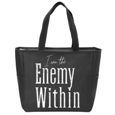 Democrat Kamala Harris Enemy Within Anti Trump Left Wing Zip Tote Bag