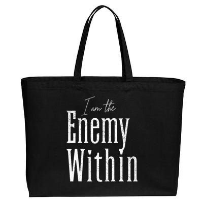 Democrat Kamala Harris Enemy Within Anti Trump Left Wing Cotton Canvas Jumbo Tote