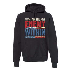 Democrat Kamala Harris Enemy Within Antitrump Left Wing Premium Hoodie