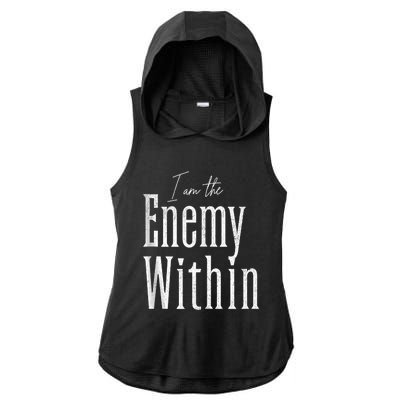 Democrat Kamala Harris Enemy Within Antitrump Left Wing Ladies PosiCharge Tri-Blend Wicking Draft Hoodie Tank