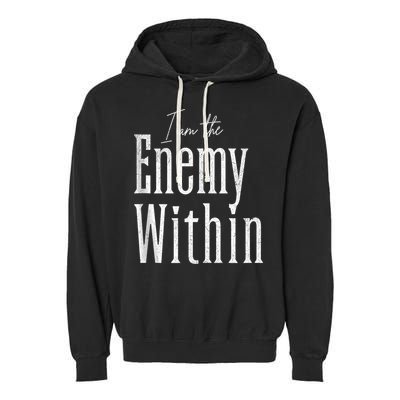 Democrat Kamala Harris Enemy Within Antitrump Left Wing Garment-Dyed Fleece Hoodie