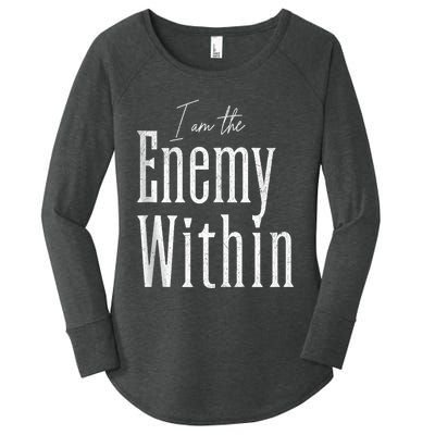 Democrat Kamala Harris Enemy Within Antitrump Left Wing Women's Perfect Tri Tunic Long Sleeve Shirt