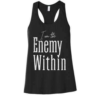 Democrat Kamala Harris Enemy Within Antitrump Left Wing Women's Racerback Tank