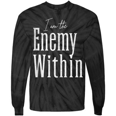 Democrat Kamala Harris Enemy Within Antitrump Left Wing Tie-Dye Long Sleeve Shirt