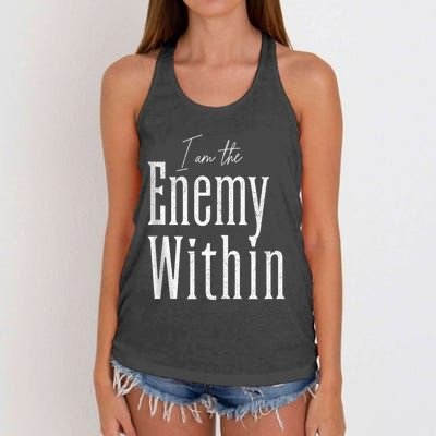 Democrat Kamala Harris Enemy Within Antitrump Left Wing Women's Knotted Racerback Tank