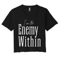 Democrat Kamala Harris Enemy Within Antitrump Left Wing Women's Crop Top Tee