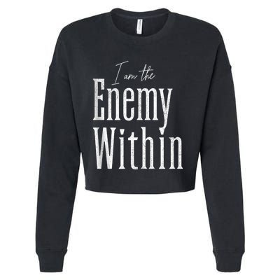 Democrat Kamala Harris Enemy Within Antitrump Left Wing Cropped Pullover Crew