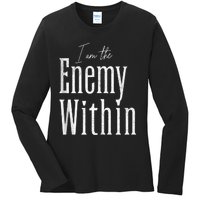 Democrat Kamala Harris Enemy Within Antitrump Left Wing Ladies Long Sleeve Shirt