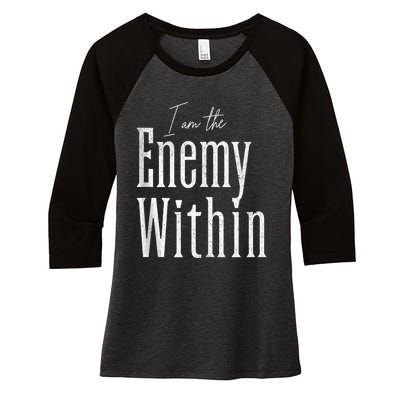 Democrat Kamala Harris Enemy Within Antitrump Left Wing Women's Tri-Blend 3/4-Sleeve Raglan Shirt