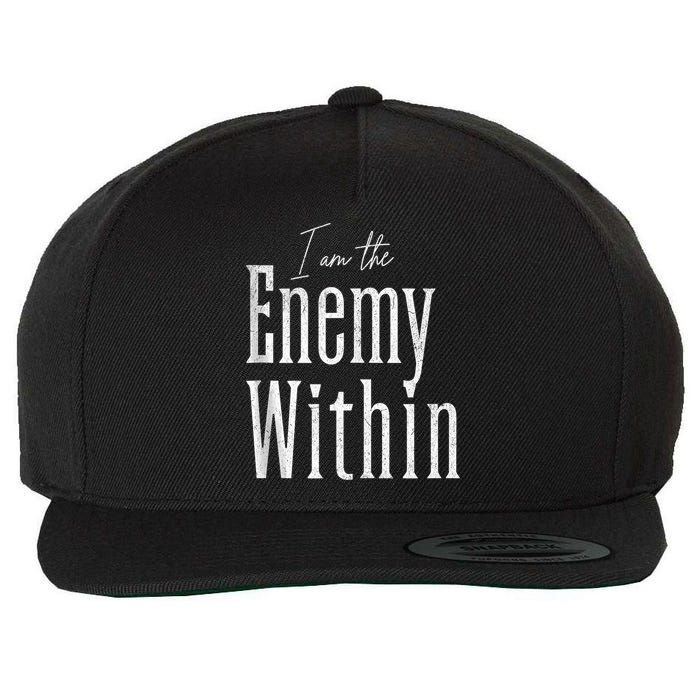 Democrat Kamala Harris Enemy Within Antitrump Left Wing Wool Snapback Cap