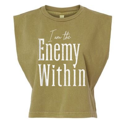 Democrat Kamala Harris Enemy Within Antitrump Left Wing Garment-Dyed Women's Muscle Tee