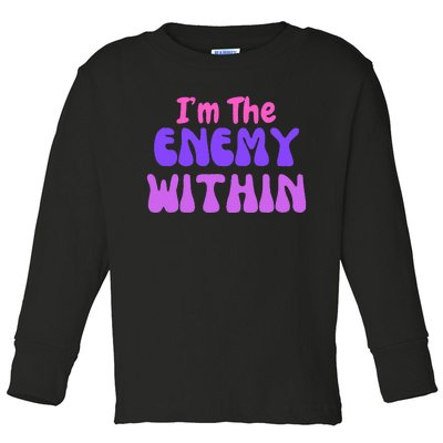 Democrat Kamala Harris Enemy Within Anti Trump Left Wing Toddler Long Sleeve Shirt