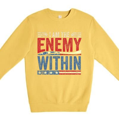 Democrat Kamala Harris Enemy Within Antitrump Left Wing Premium Crewneck Sweatshirt