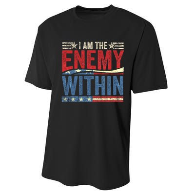 Democrat Kamala Harris Enemy Within Antitrump Left Wing Performance Sprint T-Shirt