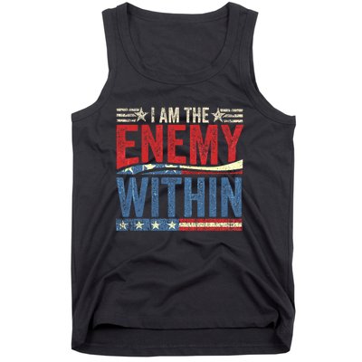 Democrat Kamala Harris Enemy Within Antitrump Left Wing Tank Top