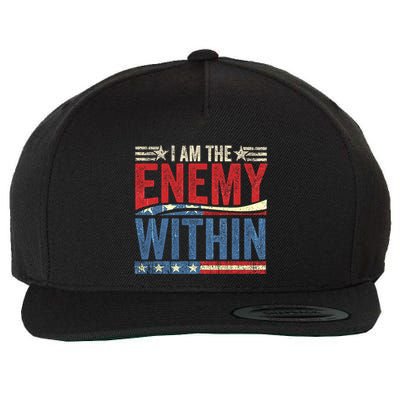 Democrat Kamala Harris Enemy Within Antitrump Left Wing Wool Snapback Cap