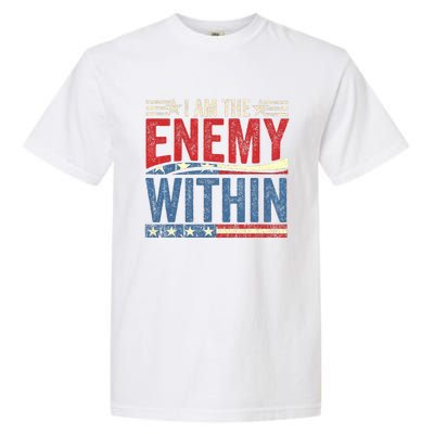 Democrat Kamala Harris Enemy Within Antitrump Left Wing Garment-Dyed Heavyweight T-Shirt