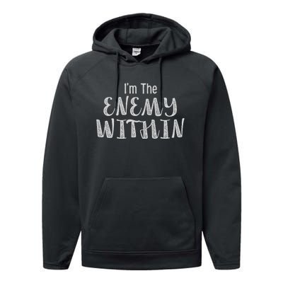 Democrat Kamala Harris Enemy Within Anti Trump Left Wing Performance Fleece Hoodie