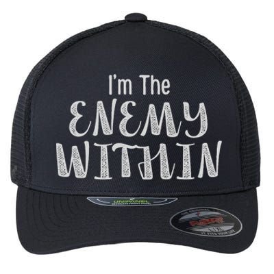 Democrat Kamala Harris Enemy Within Anti Trump Left Wing Flexfit Unipanel Trucker Cap