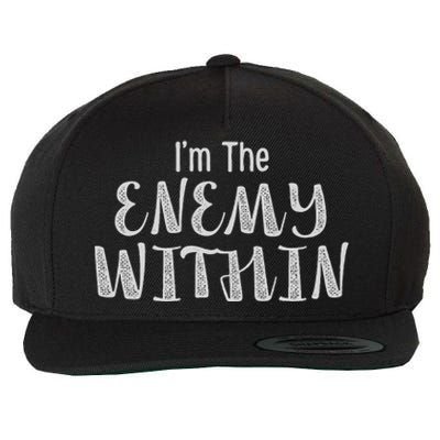 Democrat Kamala Harris Enemy Within Anti Trump Left Wing Wool Snapback Cap