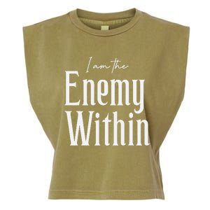 Democrat Kamala Harris Enemy Within Anti Trump Left Wing Garment-Dyed Women's Muscle Tee