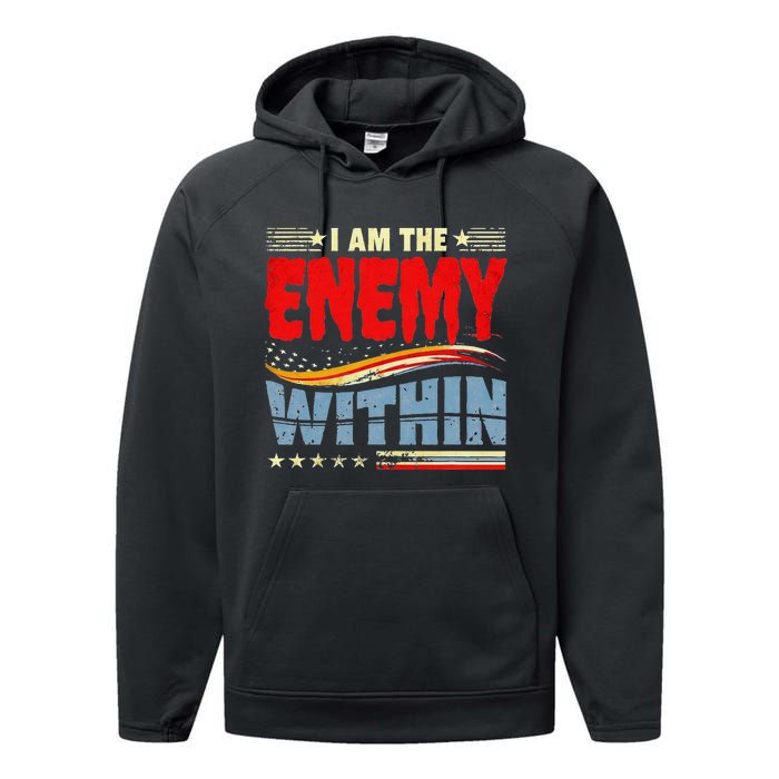 Democrat Kamala Harris Enemy Within Performance Fleece Hoodie